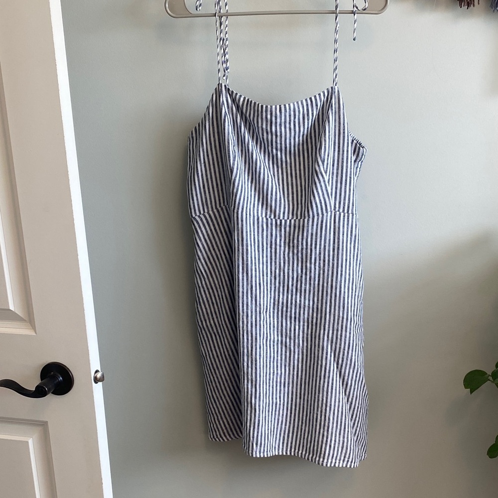 Old Navy Blue and White Striped Dress
